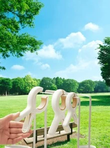 5pcs Seamless Clothespin Household Strong Windproof Non-Slip Clothes Quilt Holder To Dry Quilt Clip Multi-Functional Clothespin - Multicolor - View 5