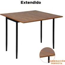 Mesa de Comedor Extensible Mesa Comedor para 2 a 4 Personas Mesa Plegable de Cocina Mesa de Usos Múltiples Marrón
