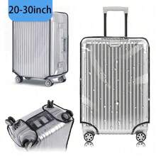 1pc Luggage Cover Luggage Protector Transparent Usable Suitcase Luggage Travel Bag Cover 20/24/26/28