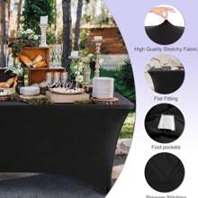 1pc Corner Milk Silk, Spandex Tablecloth Universal Stretch Tablecloth Suitable For Party Banquet Salon, Massage Bed Cover, Stretch Eyelash Extension Sheet, Suitable For Eyelash Bed Beauty Salon Massage Table Cover