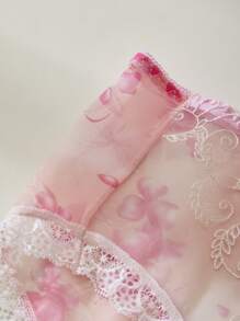 DORSU 3条蕾丝性感刺绣丁字裤，复古宫廷成熟魅力，舒适透气薄纱内衣