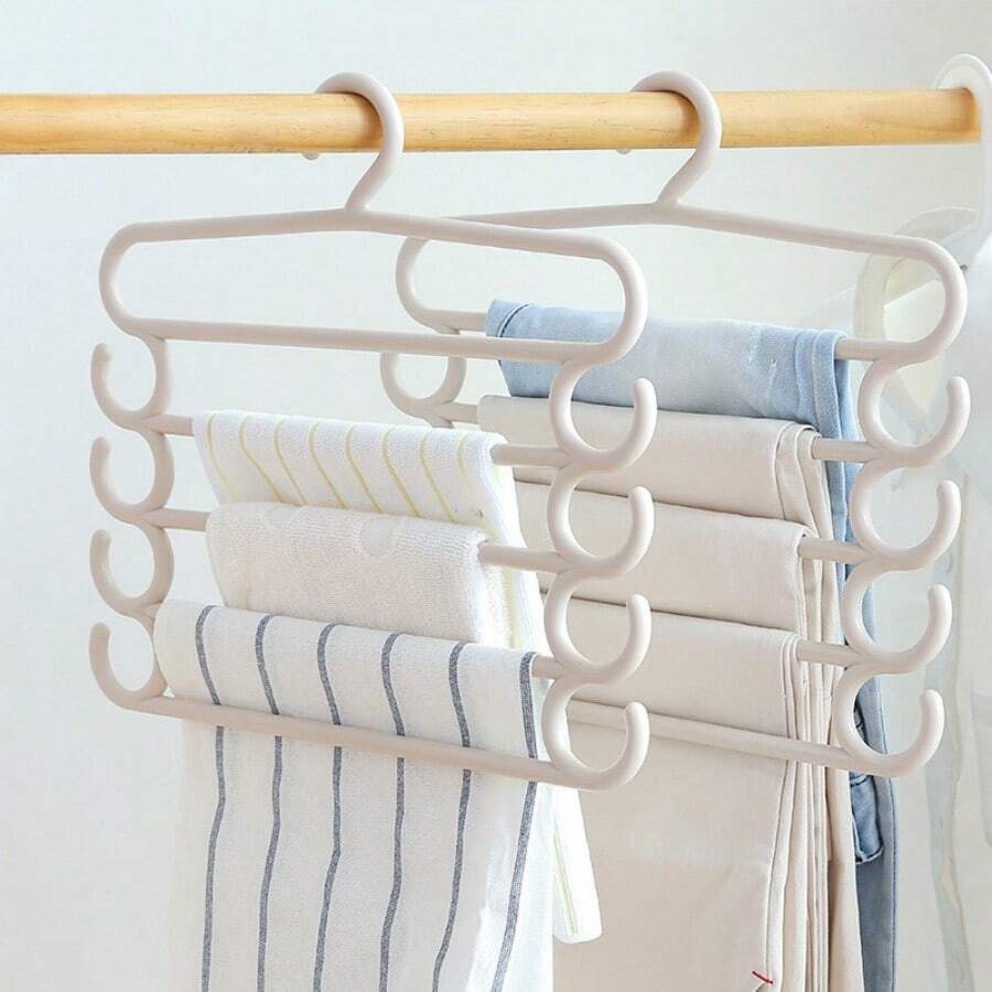 1/3pcs Creative Household Multi-Layer Storage Pants Rack, Colorful Multi-Function 5-Layer Towel Drying Rack,Spring,Minimalist,Summer Tops - Multicolor - View 1