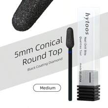 hytoos 黑钻指甲钻头 3/32 英寸角质层钻头，用于指甲钻去除死皮角质层，指甲工具 - 黑色 - 查看 38