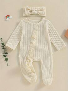 Newborn Baby Boy Girl Fall Winter Clothes Long Sleeve Fish Print Zipper Jumpsuit Romper One Piece Outfit 0-12M