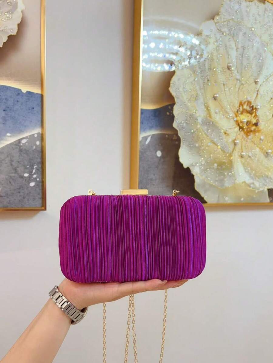 Women Evening Bags - Purple - View 1