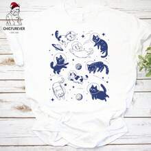 Cats In Space Shirt, Cat Lover Shirt, Cat Space Gift Shirt, Funny Cat Space Shirt, For Cat Lover Shirt, Best Cat Ever - White - View 1
