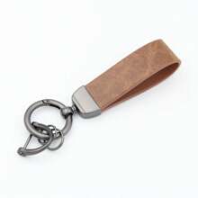 1 件装简约 PU 皮革钥匙扣女士男士汽车钥匙圈链扣钥匙带腰包钥匙圈商务派对珠宝礼品，浴室架子，衣架挂钩，墙画，白色挂钩，黑色，粘性墙挂钩，钱包挂钩墙壁，壁挂，相框挂钩 - 彩色 - 查看 3