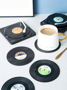 1pc/2pcs/4pcs/6pcs/8pcs/10pcs Creative Vintage CD Vinyl Record Coasters, Heat Insulating Cup Mats For Wedding, Party, Gift, Birthday, Christmas