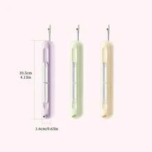 Multi-Function Ergonomic Needle Threading Device - Rounded Handle Hand Sewing Tool For Easy Threading & Unpicking - Available In White/Purple/Green - Multicolor - View 5