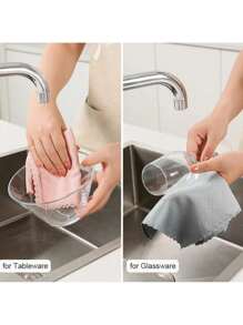 5/10/20/30PCS Microfiber Glass Cleaning Cloth Rag Lint-Free For Windows Car Kitchen Mirror No Trace Reusable Fish Scale Rag Polishing(Random Color