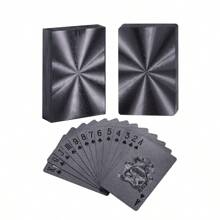 Cartas de póker Profesional, MXPCA-001, Baraja 1, Cartas 54, Plástico, Negro Brillante - Negro - Ver 2