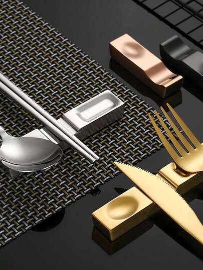 1pc Stainless Steel Cutlery Holder, Multipurpose Spoon Fork Holder, Multiple Sizes & Color Options Chopstick Stand, Suitable For Home Kitchen, Dining Table, Dining Room