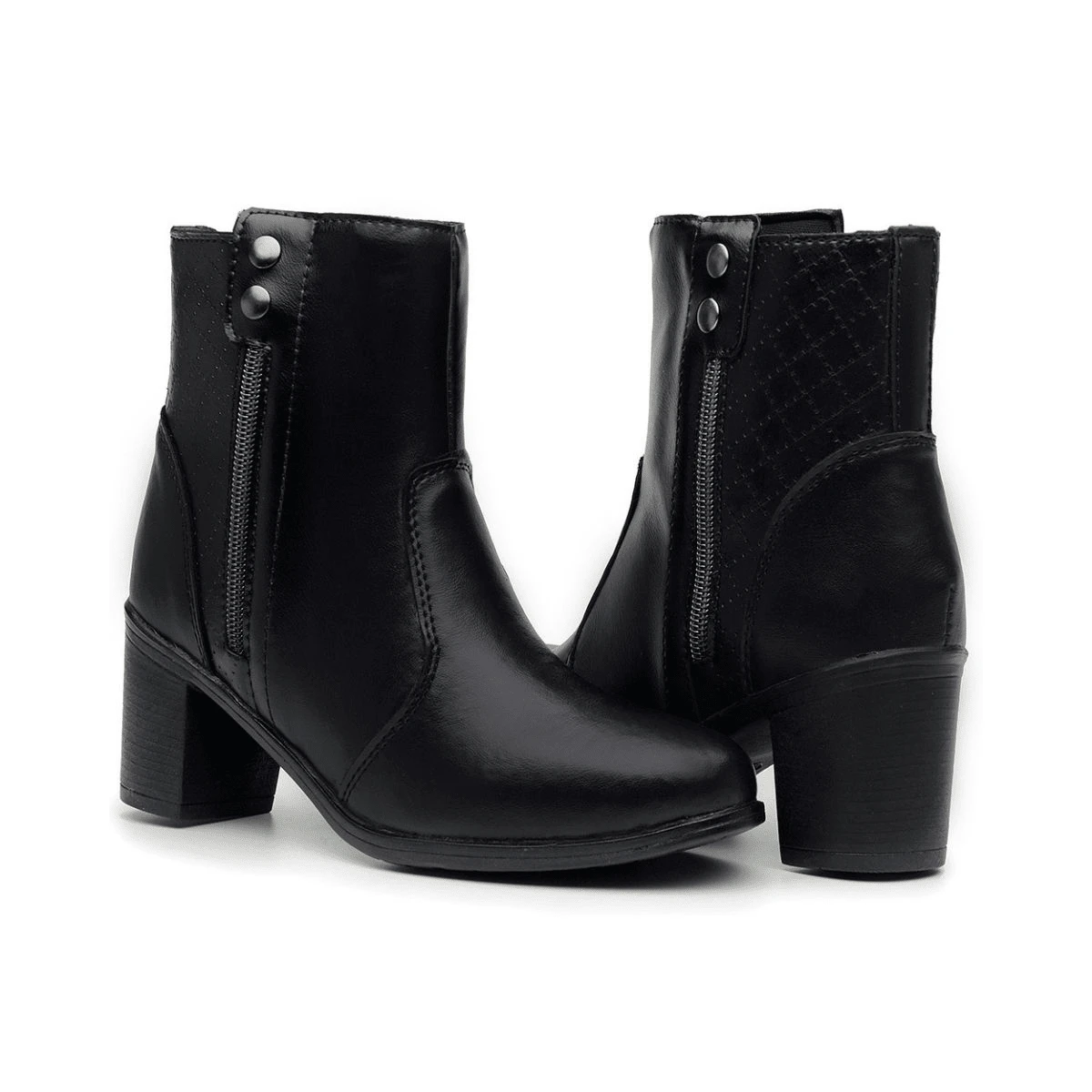 Women's Ankle Boot High Heel Short Shaft Luxury Style New Winter - màu đen - Xem 1