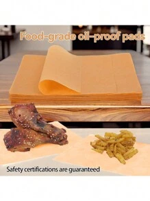 100/50 ورقة شمعية مقاومة للشحوم لورق الخبز ، بطانات صينية الهواء المقلي ، ورق وجبات وبيتزا مقاومة للالتصاق ، أدوات مطبخ للطهي والشواء والشواء والتعبئة الغذائية للشواء والنزهة والمطعم - متعدد الألوان - مشاهدة 4