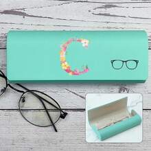 硬壳眼镜盒男女眼镜盒 PU 皮革便携式防挤压太阳镜收纳盒折叠眼镜袋