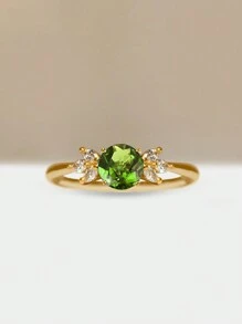 1 Pc 925 Sterling Silver Exquisite Elegant Solitaire Flower Edge Ring For Women Fine Ladies Jewelry Gift Party Gift Birthday Gift Daily Wear