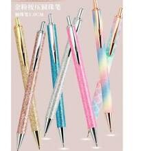 1 pieza/5 piezas/8 piezas Bolígrafos de bola con purpurina, bolígrafos metálicos brillantes y brillantes, bolígrafos retráctiles con purpurina linda de 1.0 mm de tinta negra de punta fina, regalo de escritura, diario, útiles escolares - Multicolor - Ver 4