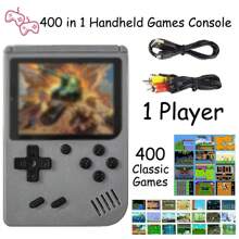 YiYi Handheld Game Console Macaron Mini 400 In 1 Gaming Console Big Screen Handheld Retro Classic Game With 1020 MAh Large Battery Plug And Play Portable Game Console Machine Retro Gaming Machine 1pc(1 Player/2 Player)