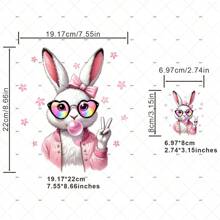1pc/2pcs/3pcs Easter Rabbit Bunny Patches Pattern Iron On Transfer Stickers For T-Shirts Sweatshirts Jeans Bag Clothing Accessories Masks Jeans And Backpacks Hats Pillows - Washable And Long-Lasting