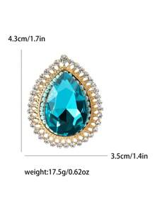 Spilla di moda a goccia d'acqua con strass per vestito da donna, accessorio spilla per abiti, adatto per feste, banchetti, regalo