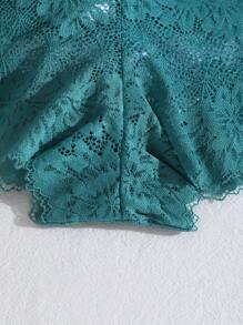 3pcs/Set Solid Color Bow Floral Lace Bikini Panties, Sexy & Romantic Women's Underwear - Multicolor - View 6