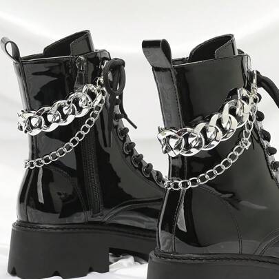 2 pezzi di catena in lega alla moda per decorazione di stivali, accessori fai-da-te cool