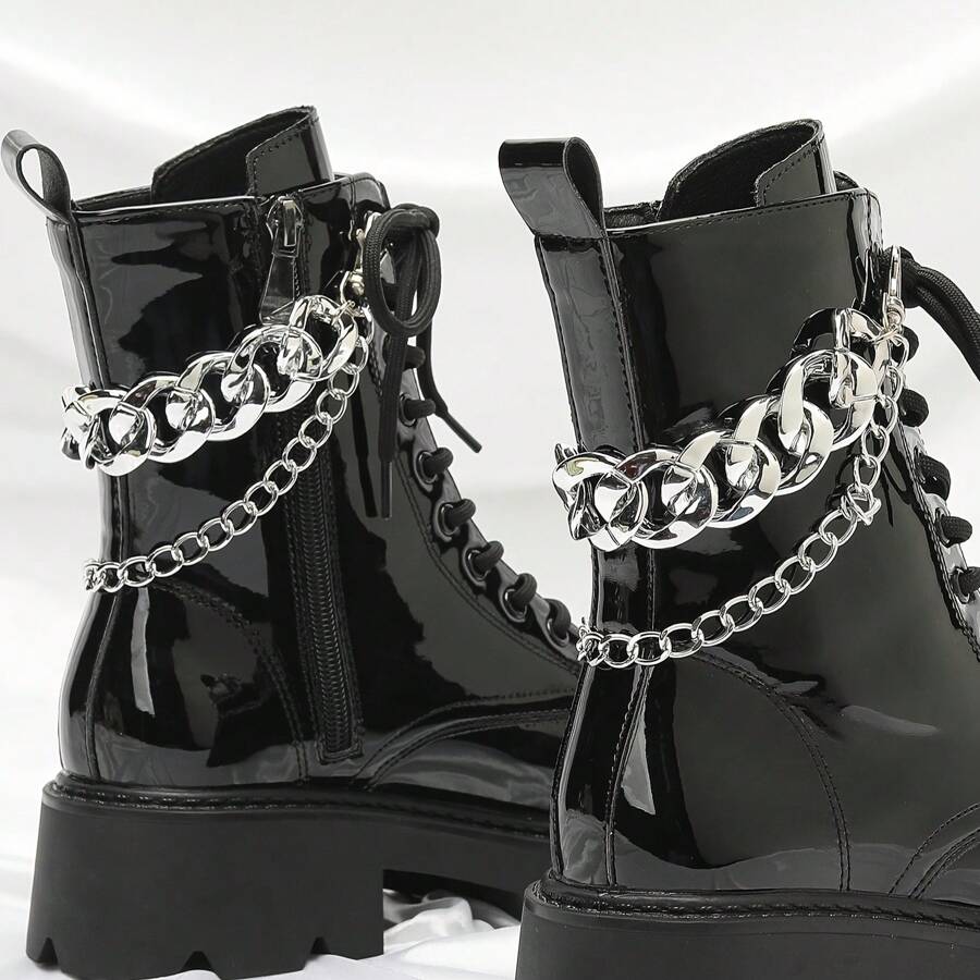 2 pezzi di catena in lega alla moda per decorazione di stivali, accessori fai-da-te cool