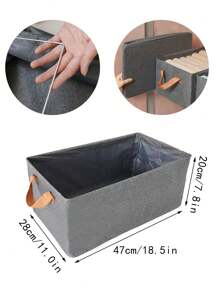 1pc Foldable Storage Box, Large Capacity Portable Clothes Organizer Box - Ideal For Space Saving, Wardrobe Organization, Decoration Supplies For Autumn, Festivals, Rooms, Home