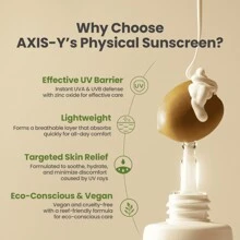 AXIS-Y 完全無壓力物理防曬霜 V3 - SPF 50 礦物防曬霜，含 2% 煙酰胺、氧化鋅防曬霜，適用於廣譜防曬霜 - 純素韓國護膚品 - 50 毫升 / 1.69 液量盎司。盎司。 - 白色 - 查看 4