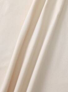 Áo thun cổ tròn in họa tiết sóng màu mơ cho nữ, áo mùa hè ngọt ngào và nhẹ nhàng với kiểu dáng ôm vừa vặn và tay ngắn, phù hợp để mặc thường ngày trong các kỳ nghỉ hàng ngày của phụ nữ, áo thun họa tiết cho nữ - Màu be - Xem 4