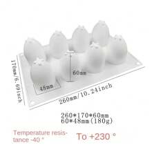 1 stampo in silicone da 8 cavità a forma di uovo di Pasqua 3D - Riutilizzabile per candele profumate e decorazioni in gesso - Ottimo per le celebrazioni di Pasqua, stampi per candele - 1 pz - Visualizzare 7