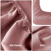 Farfallarossa Lenjerie de pat Cearșaf de pat - Cearșaf de jos - Microfibră moale - Rezistent la contracție și la decolorare - Întreținere ușoară - Doar 1 cearșaf de pat - Roz închis - Vizualizare 7