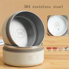 Scatola termica per il pranzo e borsa termica - 1/Ciotola termica in acciaio inossidabile e 3 ciotole termiche in acciaio inossidabile + 1 borsa termica, con diverse specifiche opzionali, scatola termica per il pranzo sigillata, adatta per scuola, ufficio, campeggio all'aperto e uso domestico, marrone, adatta per microonde