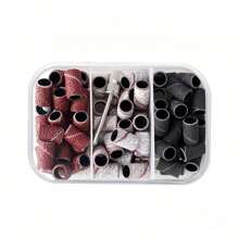 75Pcs Nail Sanding Bands With 3/32" Mandrel Bit, 80#120#180 Nail Sanders For Nail Drill Bit Acrylic Nails, Manicures, Pedicures Tools