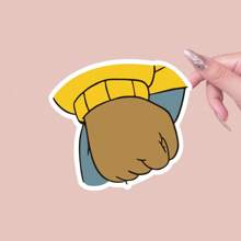 Calcomanía de vinilo con el meme del puño de Arthur, resistente a la intemperie, ideal para portátiles, autos, paredes y parachoques, útiles escolares, vuelta al cole - Multicolor - Ver 11