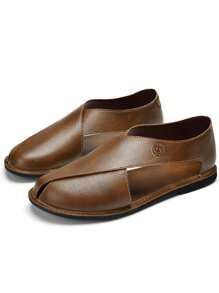 CLOHOO 品牌手工制作男士舒适软底软皮休闲凉鞋