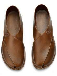 CLOHOO 品牌手工制作男士舒适软底软皮休闲凉鞋