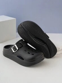 Women's Hollow Sandals, Non-Slip Summer Outdoor/Indoor Slippers, New Model Squeezing Feeling Beach Slippers - Black - View 6