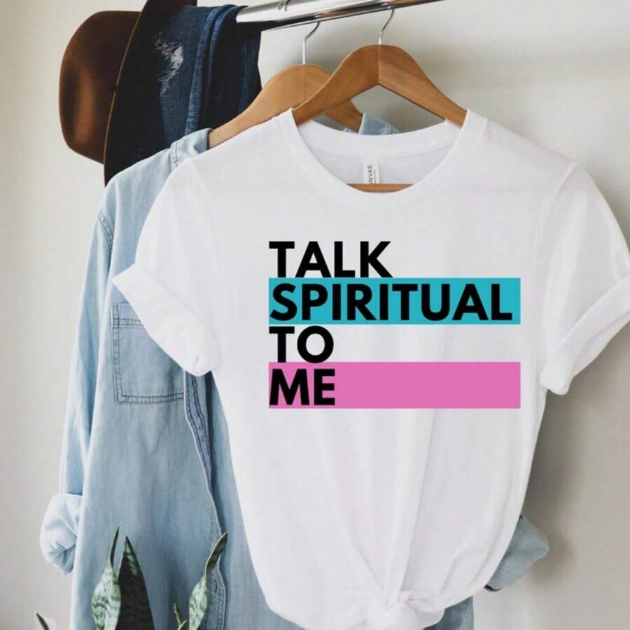 Spiritual Shirts For Women Faith Shirt Aligned Tshirt Chakra Funny Meditation Shirt Yoga Tee Aligned AF Unisex Plus - White - View 1
