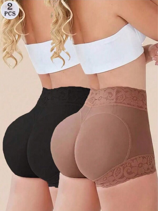 2 piezas de ropa interior moldeadora para mujer con control de abdomen, diseño antideslizante y adhesivo desinflable. Leggings de compresión para post-parto con control de abdomen y elevación, adecuados para múltiples ocasiones como uso diario
