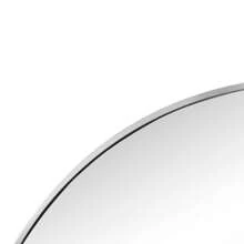 Espejo de pared ovalado mediano con marco metálico, de 24 pulg. de ancho x 36 pulg. de alto, color negro