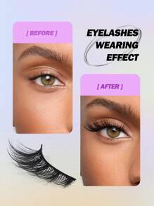 MAGEFY 5 Pares de pestañas postizas medias de zorro natural, cortas y mini, super cortas, media pestaña con extremos alargados, de apariencia natural y rizada, reutilizables e ideales para uso diario de chicas/mujeres. Pestañas manga esponjosas y delgadas para uso cotidiano, esenciales de viaje, cola de ojos alargada.
