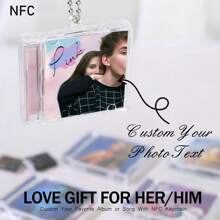 NFC 定制迷你专辑 CD 钥匙扣吊坠 - 立即播放您喜爱的 Spotify 歌曲 - 个性化音乐礼物、音乐爱好者钥匙扣 CD 专辑、背包装饰配件 - 彩色 - 查看 3