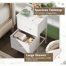 Nightstand Pack Of 2, 2 Wood Drawer Dresser For Bedroom, Small Dresser With 2 Drawers, Bedside Furniture, Night Stand, End Table With Wood Bins For Bedroom, Closet, Entryway, College Dorm