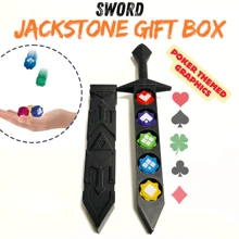 Set de 5 piezas de piedras para el juego de Gonggi y espada RPG para juegos de mesa - Juego tradicional de canicas, mejora la coordinación mano-ojo, perfecto como regalo para , Pascua o San Valentín