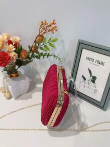 Women Evening Bags - Rose Red - View 4