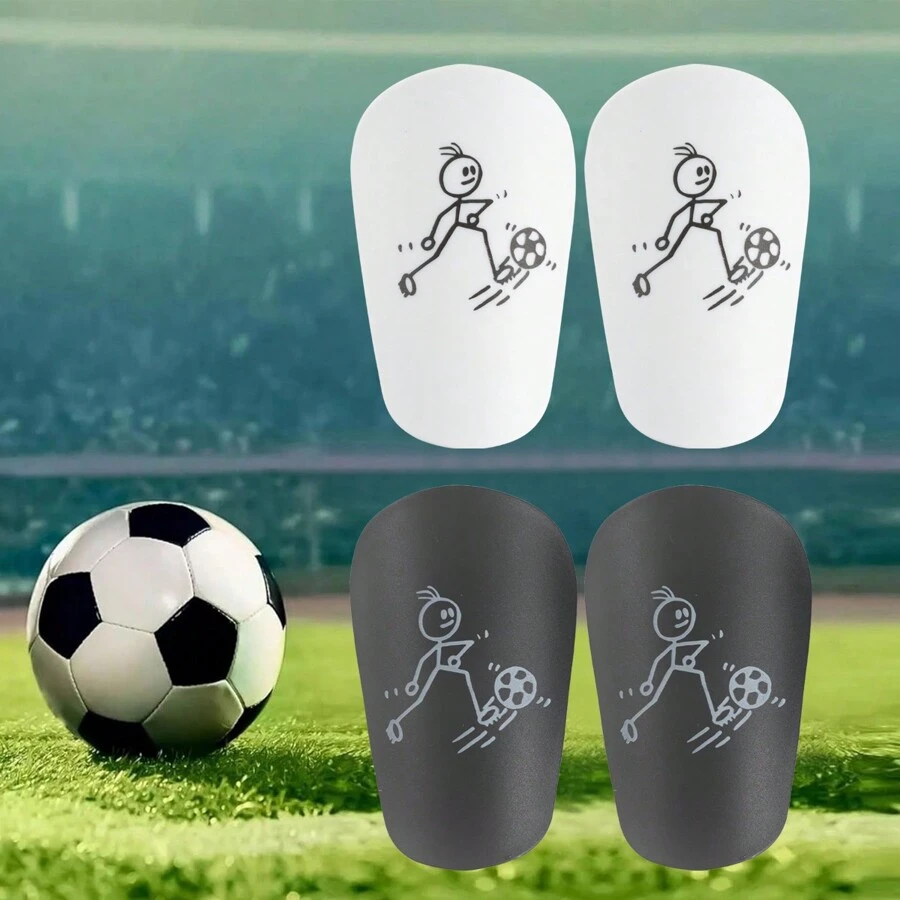1 对迷你足球护腿板，厚成人防滑护腿板 - 适合所有季节