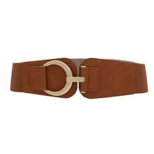 1pc Women Fashion Belts Gold Buckle Belt For Women Dresses Wide Elastic Stretchy Thick Belts Cinch Retro Women's Belts Western Accessories Autumn Winter Christmas Gifts - A - View 11