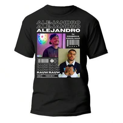 Playera, Artistas Y Bandas Legendarias, Modelo: Alejandro La Esencia del Reguetón y el Estilo Urbano