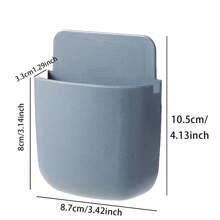 1 soporte para teléfono móvil sin perforaciones, soporte de pared, caja de almacenamiento para control remoto